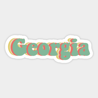 Georgia 70's Sticker